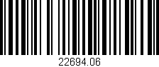 Código de barras (EAN, GTIN, SKU, ISBN): '22694.06'