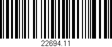 Código de barras (EAN, GTIN, SKU, ISBN): '22694.11'