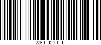 Código de barras (EAN, GTIN, SKU, ISBN): '2269_929_0_U'