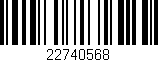 Código de barras (EAN, GTIN, SKU, ISBN): '22740568'