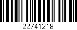 Código de barras (EAN, GTIN, SKU, ISBN): '22741218'
