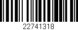 Código de barras (EAN, GTIN, SKU, ISBN): '22741318'