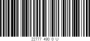 Código de barras (EAN, GTIN, SKU, ISBN): '22777_490_0_U'