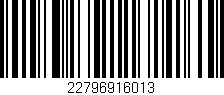 Código de barras (EAN, GTIN, SKU, ISBN): '22796916013'