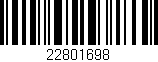 Código de barras (EAN, GTIN, SKU, ISBN): '22801698'