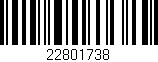 Código de barras (EAN, GTIN, SKU, ISBN): '22801738'
