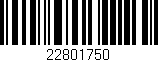 Código de barras (EAN, GTIN, SKU, ISBN): '22801750'