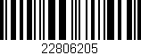Código de barras (EAN, GTIN, SKU, ISBN): '22806205'