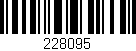 Código de barras (EAN, GTIN, SKU, ISBN): '228095'