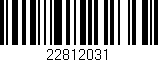 Código de barras (EAN, GTIN, SKU, ISBN): '22812031'