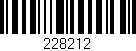 Código de barras (EAN, GTIN, SKU, ISBN): '228212'