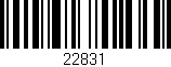 Código de barras (EAN, GTIN, SKU, ISBN): '22831'