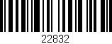 Código de barras (EAN, GTIN, SKU, ISBN): '22832'