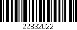 Código de barras (EAN, GTIN, SKU, ISBN): '22832022'