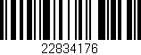 Código de barras (EAN, GTIN, SKU, ISBN): '22834176'