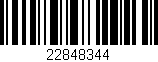 Código de barras (EAN, GTIN, SKU, ISBN): '22848344'