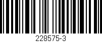 Código de barras (EAN, GTIN, SKU, ISBN): '228575-3'