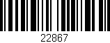 Código de barras (EAN, GTIN, SKU, ISBN): '22867'