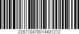Código de barras (EAN, GTIN, SKU, ISBN): '228710470014401212'