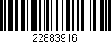 Código de barras (EAN, GTIN, SKU, ISBN): '22883916'