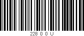 Código de barras (EAN, GTIN, SKU, ISBN): '228_0_0_U'