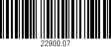 Código de barras (EAN, GTIN, SKU, ISBN): '22900.07'