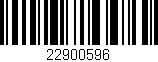 Código de barras (EAN, GTIN, SKU, ISBN): '22900596'