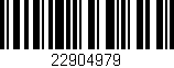 Código de barras (EAN, GTIN, SKU, ISBN): '22904979'