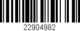 Código de barras (EAN, GTIN, SKU, ISBN): '22904982'