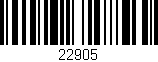 Código de barras (EAN, GTIN, SKU, ISBN): '22905'