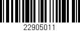Código de barras (EAN, GTIN, SKU, ISBN): '22905011'