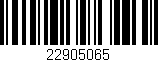 Código de barras (EAN, GTIN, SKU, ISBN): '22905065'
