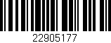 Código de barras (EAN, GTIN, SKU, ISBN): '22905177'