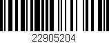 Código de barras (EAN, GTIN, SKU, ISBN): '22905204'