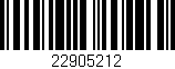Código de barras (EAN, GTIN, SKU, ISBN): '22905212'