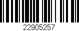 Código de barras (EAN, GTIN, SKU, ISBN): '22905257'