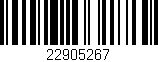Código de barras (EAN, GTIN, SKU, ISBN): '22905267'