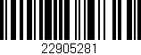 Código de barras (EAN, GTIN, SKU, ISBN): '22905281'