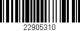 Código de barras (EAN, GTIN, SKU, ISBN): '22905310'