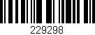 Código de barras (EAN, GTIN, SKU, ISBN): '229298'