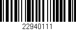 Código de barras (EAN, GTIN, SKU, ISBN): '22940111'