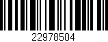 Código de barras (EAN, GTIN, SKU, ISBN): '22978504'