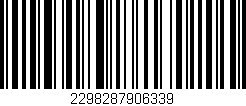 Código de barras (EAN, GTIN, SKU, ISBN): '2298287906339'