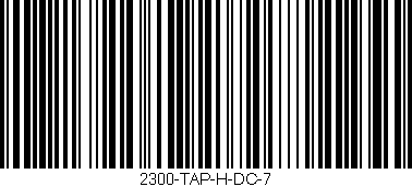Código de barras (EAN, GTIN, SKU, ISBN): '2300-TAP-H-DC-7'