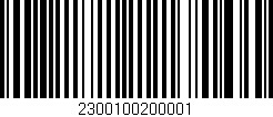 Código de barras (EAN, GTIN, SKU, ISBN): '2300100200001'
