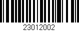 Código de barras (EAN, GTIN, SKU, ISBN): '23012002'