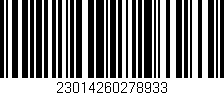 Código de barras (EAN, GTIN, SKU, ISBN): '23014260278933'
