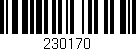 Código de barras (EAN, GTIN, SKU, ISBN): '230170'