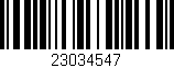 Código de barras (EAN, GTIN, SKU, ISBN): '23034547'
