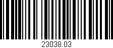 Código de barras (EAN, GTIN, SKU, ISBN): '23038.03'